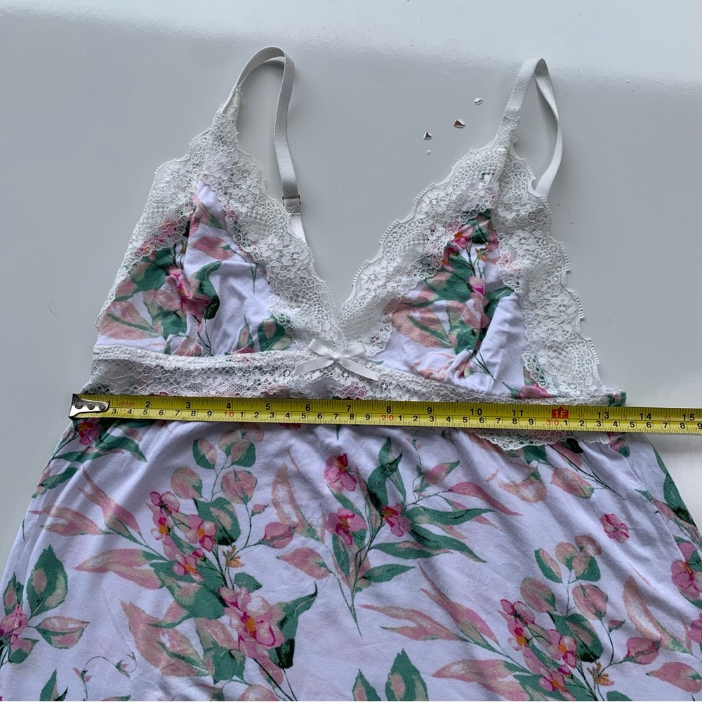 DAISY FUENTES INTIMATES Womens Lace Trim Chemise Size S Stretch Fabric - Picture 3 of 9